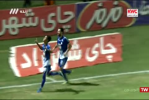 گل استقلال به نفت مسجد سلیمان (مهدی قائدی) - گل ها و لحظات حساس فوتبال 99-98 | پخش زنده شبکه 3 - ۲۵ شهریور ماه ۱۳۹۸